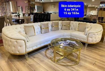Divan və masa dəstləri: Yeni, Künc divan, Qonaq otağı üçün, Açılan — 13
