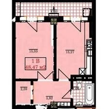 1 комната, 49 м², Элитка, 5 этаж, ПСО (под самоотделку)