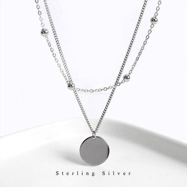 серебро старинное: Цепочка серебряная с кулоном/серебро/925 проба Чокер браслет