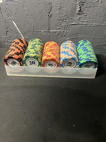 покерные фишки: Набор покерных фишек «Las Vegas Poker Club» - Номиналы: 5, 10, 20 — 1