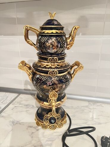 Samovarlar: Elektrikli samovar – dekorativ klassik dizayn - Material — 2