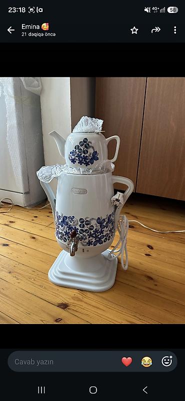 Yeni Elektrik Samovar, 4 l, Ünvandan götürmə