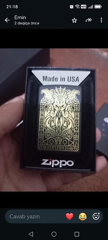 Zippo benzinli alışqan – “Made in USA” - Orijinal Zippo, ABŞ istehsalı