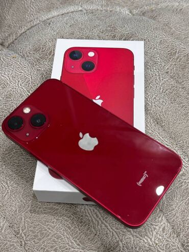 bm10 mini telefon: IPhone 13 mini, 256 GB, Qırmızı, Simsiz şarj, Face ID