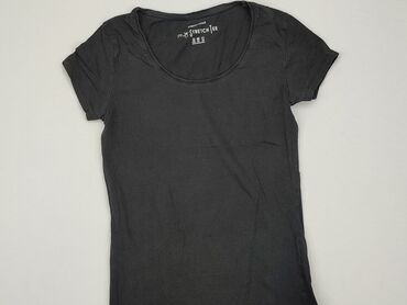 czarne t shirty z koronką: T-shirt, Atmosphere, S, stan - Dobry