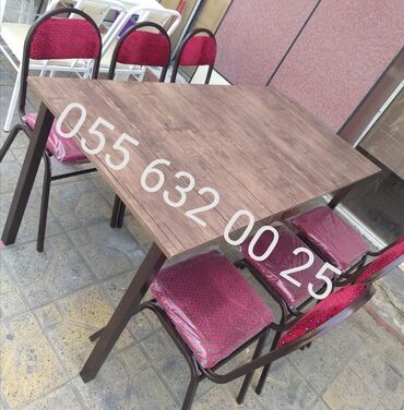 Sifarişlə masa və oturacaq dəstləri: Kvadrat masa, Mətbəx üçün, Dəhliz üçün, Eyvan üçün, 4 nəfər, Açılmayan, Azərbaycan, Zəmanətli — 8