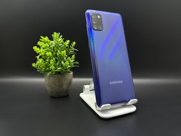 samsung тел: Samsung Galaxy A31, Б/у, 128 ГБ, цвет - Синий, 2 SIM