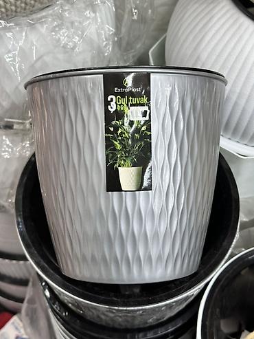 Декоративный пластиковый горшок для комнатных растений ExtraPlast -