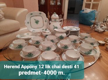 cay servisi: Çay dəsti, rəng - Ağ, Farfor, 12 nəfərlik
