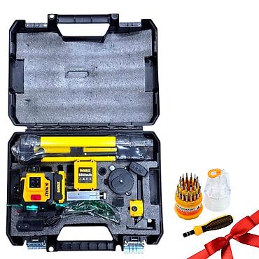 Измерительные приборы: №: 10395 Məhsulun adı: Lazer nivelir DeWalt 4D-360 + hədiyyə vintaçan — 1