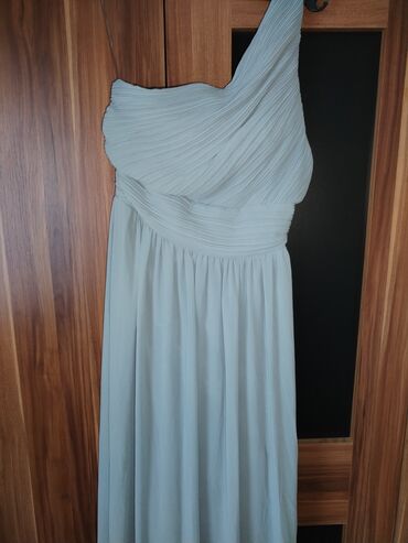 elegantna haljina i patike: L (EU 40), XL (EU 42), bоја - Svetloplava, Koktel, klub, Na bretele