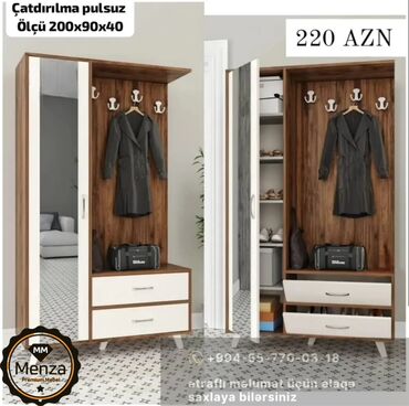 Yeni, Kupe, 1 qapı Düz dolab, Dəhliz dolabı, Rusiya