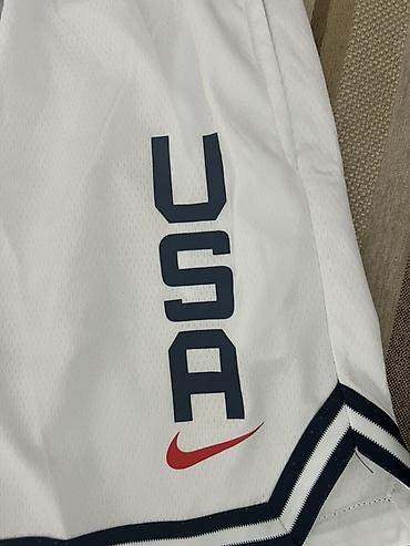 националь: Баскетбольные шорты USA Basketball - Цвет: белый с темно‑синими — 2
