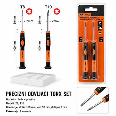 KMT Sa kopčama na tri drška odvijač set 9369109 Precizni TORX
