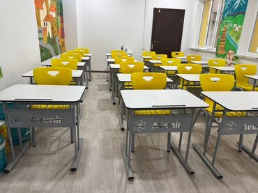 школьная мебель в бишкеке: Комплект парты и стула, цвет - Желтый