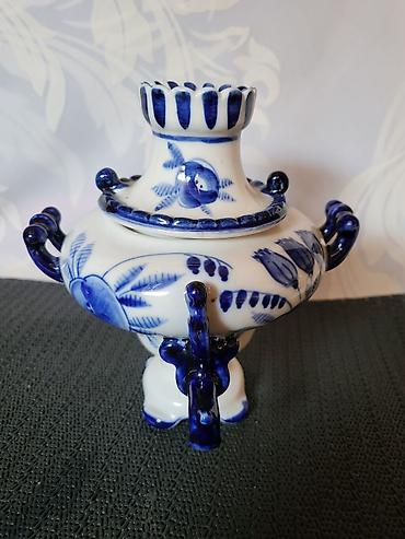 Figure: Kompletan ukrasni samovar Gzhel USSR iz 70ih.godina. Originalni ruski — 14