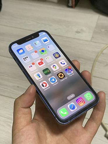 Apple iPhone: IPhone 12 mini, Б/у, 128 ГБ, Синий, Защитное стекло, Чехол, Коробка, 78 % — 1