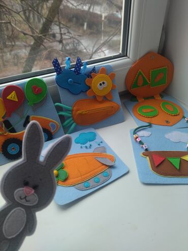 Детские книги: Детская развивающая книга из фетра. Подходит для детей от 1 года — 6