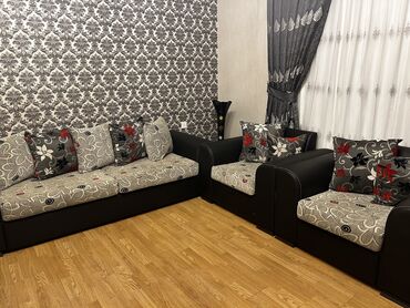 диван и 2 кресла мягкая мебель: Yeni, Divan, 2 kreslo, Bazasız, Açılmayan