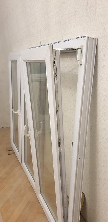pencere: İşlənmiş İkiqat şüşə paketi Plastik pəncərə, Еni: 138 sm, Uzunluğu: 182 sm — 7