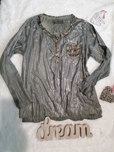 pamucne tunike: Nova Italy bluza /kosulja M/L Ramena 40cm Pazuh 53cm Duzina 64cm