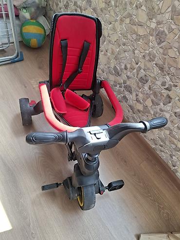 3 tekerli velosiped type 1: Uşaq üçtəkərli velosiped/araba – qırmızı-qara. kitab kimi yigila bilen — 1