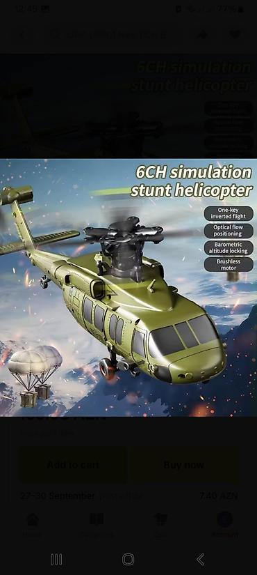 oyuncaq kompüter: 6 kanallı aerobatik RC helikopter - Realistik hərbi dizayn, “ENDLESS — 2