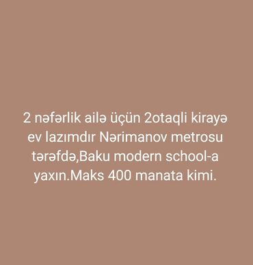 studiya menzil: 2 otaqlı, 50 kv. m