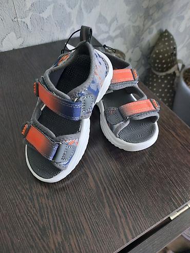 nike react: Детские открытые сандалии - Цвет: серый с синими и оранжевыми — 1