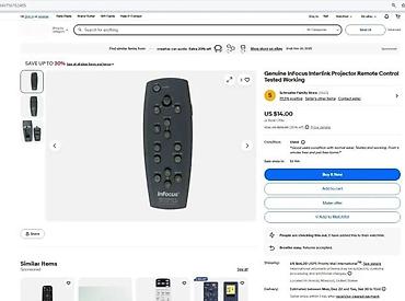 Aksesoari za TV i video: Daljinski upravljač za projektor InFocus – Interlink Electronics - — 3