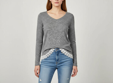 hm szary sweter: Women's blouse, size S