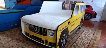 кровать в виде машины для мальчика: Односпальная кровать, Новый, С матрасом, ЛДСП, длина - 175 см