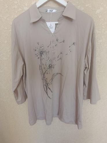 pull bear: Женская блуза Khark Fashion, размер 4XL. Модель выполнена в спокойном — 2