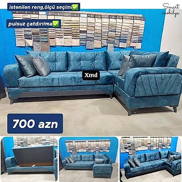 divan üçün parçalar: Künc divan dəsti – Xmd modeli - L-künc dizayn, geniş oturma sahəsi - — 1