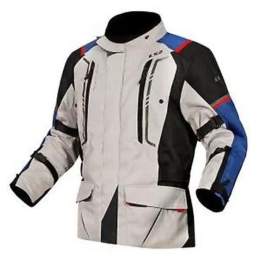 trcanje: LS2 motocyklistička touring/adventure jakna – siva/crna sa plavim i — 7