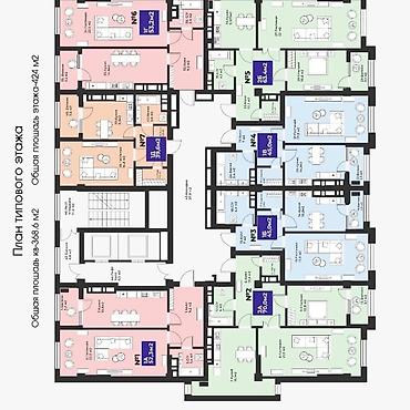 Продажа квартир: 1 комната, 40 м², Нижний Джал (Джал-23) Элитка, 2 этаж, ПСО (под самоотделку) — 6