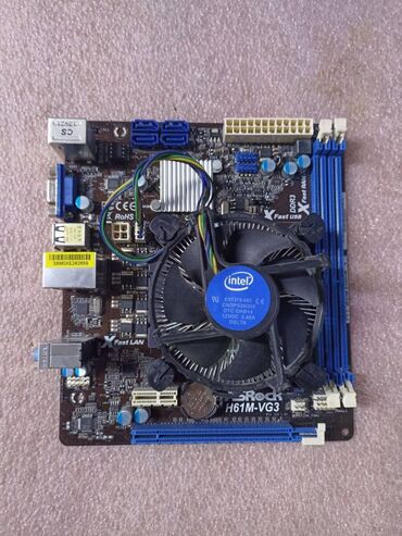 Материнские платы: Материнская плата, Б/у, ASRock, LGA1155, Micro-ATX, Для ПК