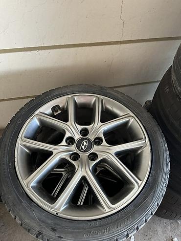 winter: Литые Диски R 18 Hyundai, Комплект, отверстий - 5, Б/у — 2
