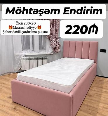 pambiq parca: Tək nəfərlik soft yataq çərçivəsi və döşək dəsti - Dizayn: Yumşaq — 8