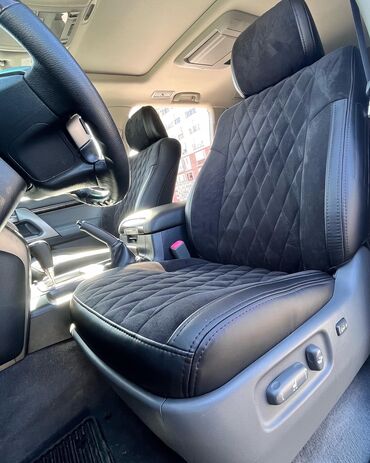 Чехлы и накидки на сиденья: Чехлы Экокожа, цвет - Черный, Toyota, Новый, Самовывоз — 6