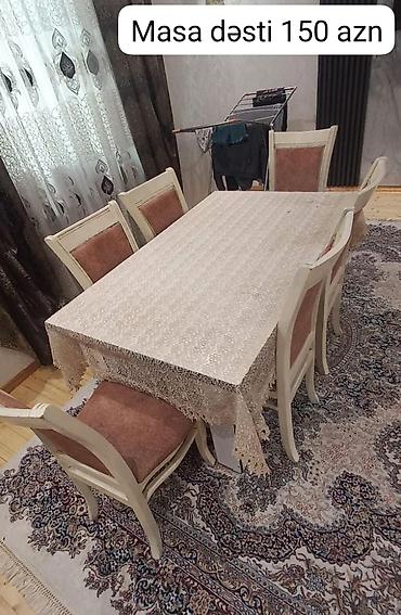 *masa dəsti satilir*
*qiyməti 130₼*
*ünvan Digah z⁹⁰kod2582* E