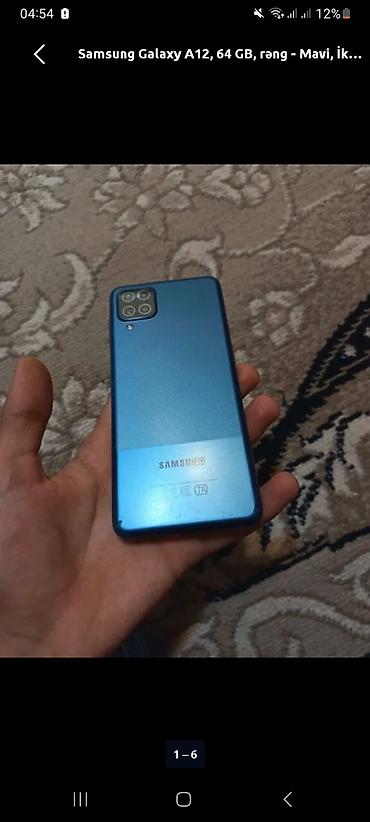 iphone 6 j: Samsung Galaxy A12, 64 GB, rəng - Mavi, İki sim kartlı — 1