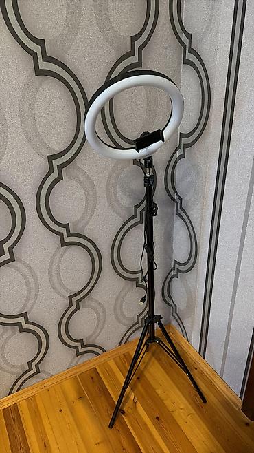 telefon tripodu: LED halqa işıq və tək ayaqlı tripod seti - Halqa işıq: təxminən 26–30 — 1