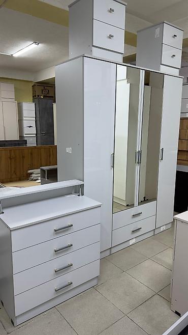 Спальные гарнитуры: Спальный гарнитур, Новый, Двуспальная кровать, Шкаф, Комод, ДСП, Бесплатная доставка — 15