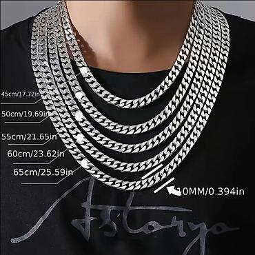 Мужская цепь «Кубинская» (Cuban link), ширина 13 мм. Толстая мужская