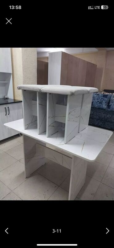 Другая мебель: Кухонный стол 4 табуретка комплект новый оптом баасы 3500сом готовые — 21