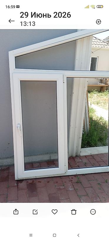PVC pəncərə və qapı dəsti - Material: ağ PVC profillər - Şüşə: ikiqat lalafo.az -da PVC pəncərə və qapı dəsti - Material: ağ PVC profillər - Şüşə: ikiqat