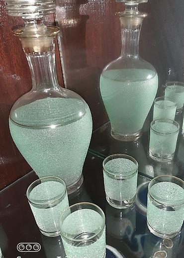 antik servis: Satiram qedimi boqema. 6 stopkasi var. Islenmeyib — 1