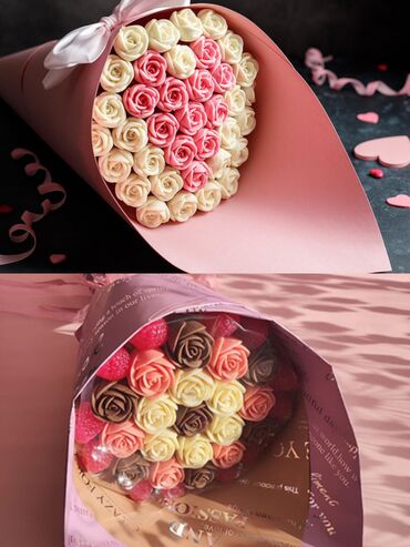 Кондитерские изделия, сладости: Изготавливаю цветы ручной работы из бельгийского шоколада. Цена