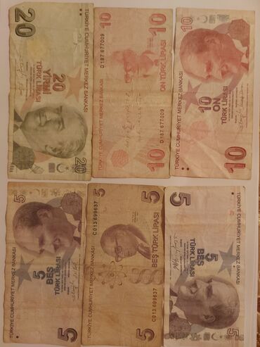 qaşıq dəstləri: Türkiyə lirəsi banknotları dəsti Tərkib: - 1 ədəd 20 TL banknotu